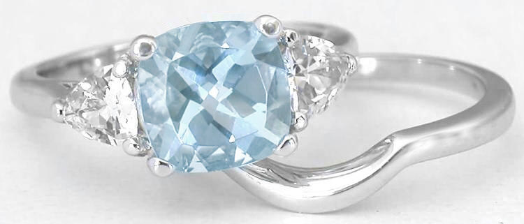 aquamarine and sapphire ring