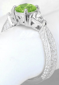 past present future peridot jewelry in white gold
