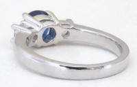 Natural Blue and White Sapphire Sapphire Ring in 14k white gold