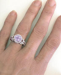 Pink Amethyst Engagement Rings