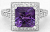 Amethyst Diamond Rings