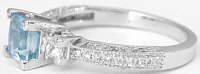 Princess Cut Aquamarine Princess Cut Diamond Ring 14k