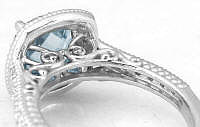 Filigree Undergallery In Gemstone Engagement Ring in 14k white gold