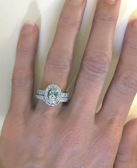 March Birthstone Engagement Rings in 14k in 14k white gold