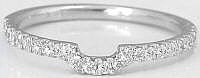 Contoured Wedding Ring with Diamonds