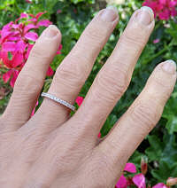white gold stackable diamond ring or anniversary band