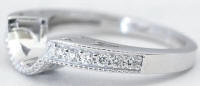 Contoured Diamond Wedding Band in 14k in 14k white gold