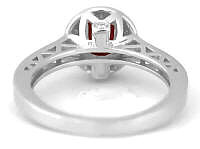 Diamond Engagement Rings in White Gold with Garnet