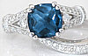 London Blue Topaz Engagement Rings with Matching Band