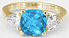 Blue Topaz December Birthstone Ring in 14k Gold