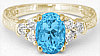 Antique Style Blue Topaz Engagement Rings