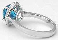 Blue Diamond Alternative Rings in 14k white gold