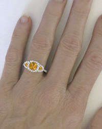 Design Your Own Citrine Ring in 14k white gold
