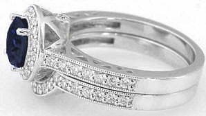Sapphire Wedding Rings in 14k in 14k white gold