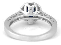 Lattice Gallery on Sapphire Engagement Ring in 14k white gold
