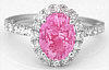 2 carat Oval Pink Sapphire Engagement Rings