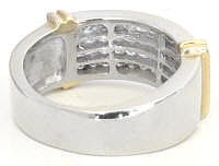 White Gold Diamond ring in 14k yellow gold