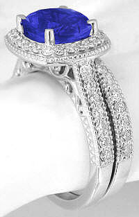 Tanzanite Engagement Ring with Matching Wedding Band