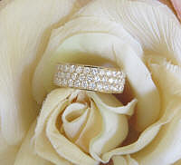 3 carat Pave Diamond Eternity Band Ring in 14k rose gold
