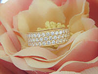 Rose Gold Diamond Eternity Band Ring in platinum
