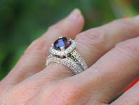 Antique Styled Cushion Cut Garnet Engagement Ring with Real Diamond Halo