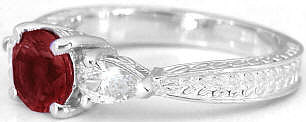 January Birthstone Ring in 14k in 14k white gold