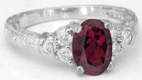 January Birthstone Engagement Rings in 14k in 14k white gold
