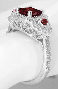 January Birthstone Rings 14k in 14k white gold