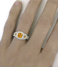 White Gold November Birthtone Engagement Rings in 14k white gold