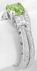 Antique Peridot Engagement Rings Vintage Style