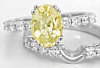 Yellow Sapphire Engagement Ring and Wedding Band