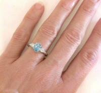 Aquamarine White Sapphire Rings