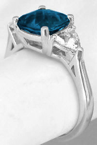 London Blue Topaz Sapphire Ring