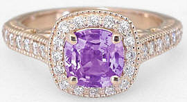 Unheated Purple Sapphire Rings