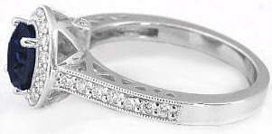 White Gold Sapphire Rings in 14k white gold
