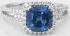 Cushion Cut Ceylon Sapphire Rings