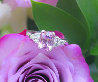 Natural Cushion Cut Sri Lankan Light Pink Sapphire Engagement Ring with Real Diamonds in a solid 14k white gold band for sale