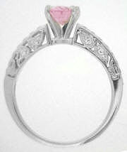 Antique Sapphire Rings in White Gold in 14k white gold