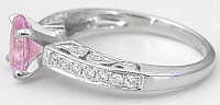 White Gold Light Pink Sapphire Rings in 14k white gold