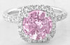 Unheated Round PinK Sapphire Ring