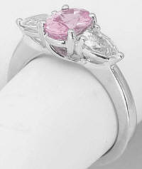 Lucida Style Pink Sapphire Rings in 14k