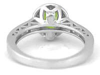 Lattice Detail on Engagement Rings in 14k white gold
