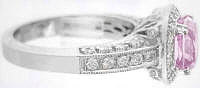 Fine Quality Diamond Engagement Rings with Sapphire in 14k white gold
