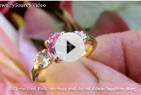 Pink Sapphire Ring Video in 14k yellow gold