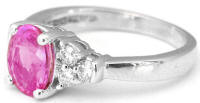 Hot Pink Sapphire Ring