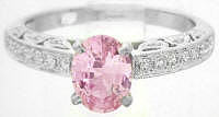 Vintage Light Pink Sapphire Rings