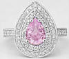 Light Baby Pink Sapphire and Diamond Ring- Looks like a pink diamond