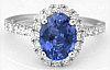 Color Change Sapphire Diamond Ring in 14k