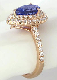 December Birthstone Tanzanite Ring in Rose Gold in gold