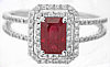 Emerald Cut Ruby Ring in 14k
